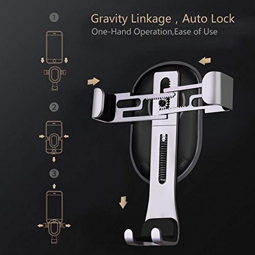Car Air Vent Mount Easy Gravity Auto Lock Phone Holder Cradle Lightweight [Black] for Motorola Droid Turbo 2, Moto G6, Z Droid, Force Droid, Z2 Force