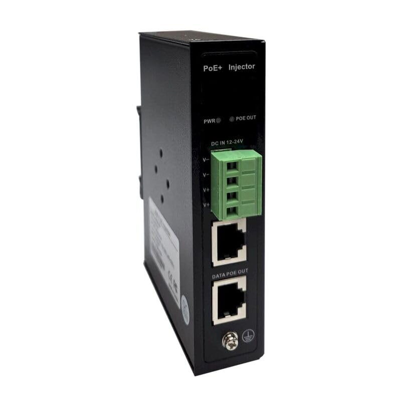 TP-DC-12BT60-10G DC PoE Injector, 10-30VDC in, 54V 60W 10G 802.3bt PoE Out, Din/Wall Mount
