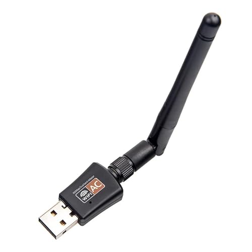 600Mbps Dual Band 2.4/5GHz Internet USB WiFi Adapter, Laptop Wireless Receiver Network Dongle with Antenna, Compatible with Windows