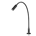 Agese Wall Mounted Reading Light Touch Switch Dimmable LED 3W Warm White 3000K AC Adaptor (Black)