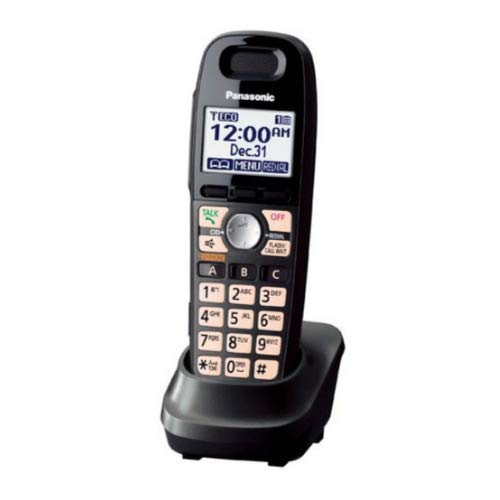 Panasonic Cordless Phone Handset Accessory Compatible with KX-TG6592T Cordless Phone System - KX-TGA659T (Black), Titanium Black