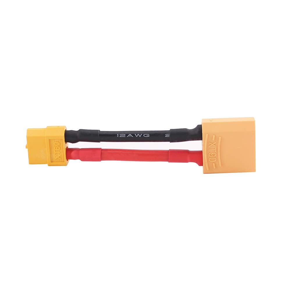OliRC 3pcs XT90 Male to XT60 Female RC Connector Converter Adapter with 12awg 5cm Wire(C86-3)