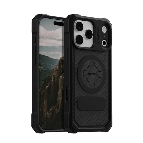 ROKFORM Rugged Case for iPhone 17 Pro Max, Magnetic + RokLock (Black)