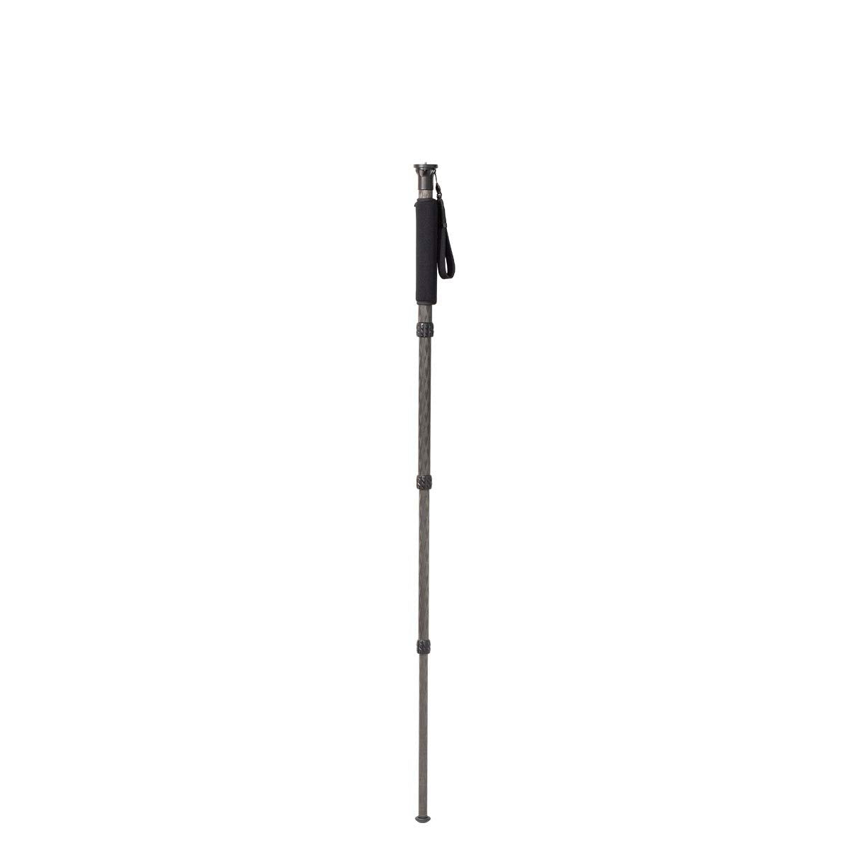 ProMediaGear TR34M 34 Series Carbon Fiber Monopod with Reversible 1/4"-20 and 3/8"-16 Threaded Adapter, 34mm Diameter, 50 lb Payload, Max Height: 63"