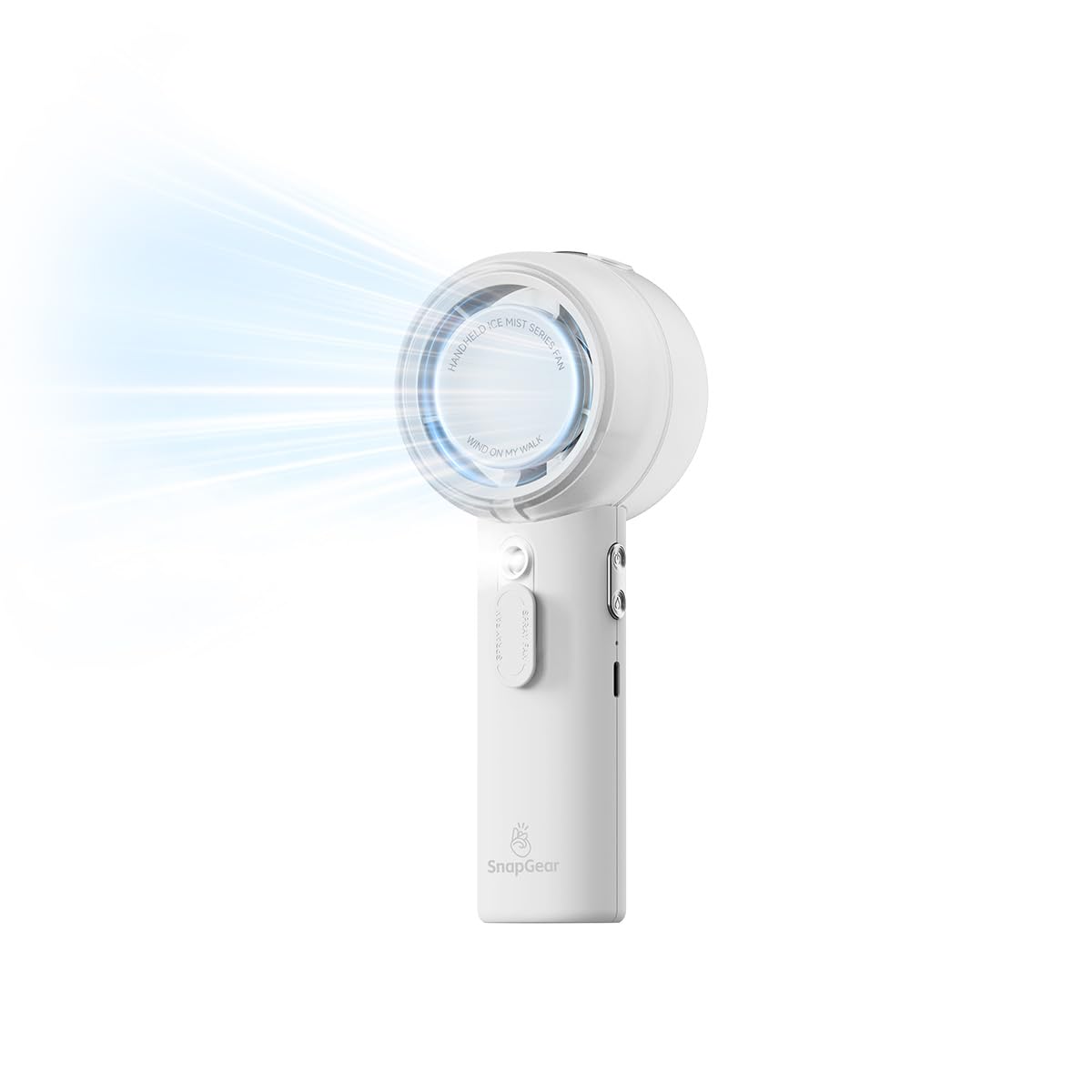Snapgear MIST Portable Cooling Fan 13.5H Runtime, 30ml Water Tank, 5 Speeds, 3-in-1 Handheld Fan with Icy Mist & Powerful Wind for Outdoor Travel
