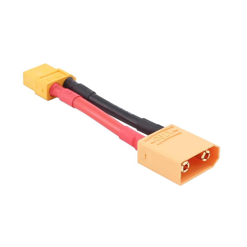 OliRC 3pcs XT90 Male to XT60 Female RC Connector Converter Adapter with 12awg 5cm Wire(C86-3)
