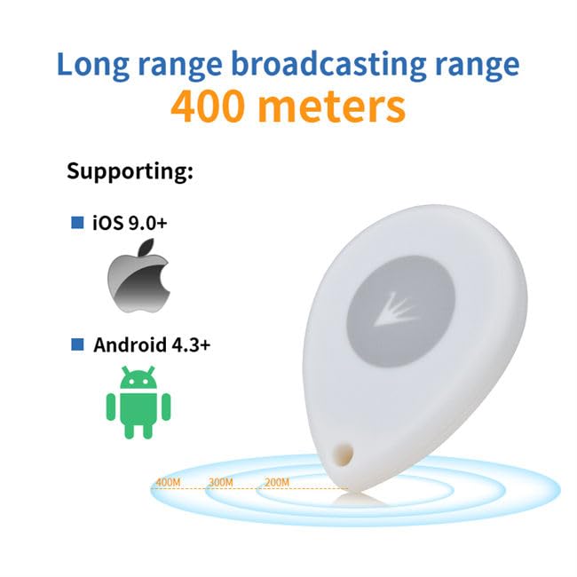 Feasycom FSC-BP108B Waterproof RSSI UUID URL UID TLM Eddystone BLE iBeacon 400m DA14531 Tracking Location Tag Smart Bluetooth Beacon with Replaceable