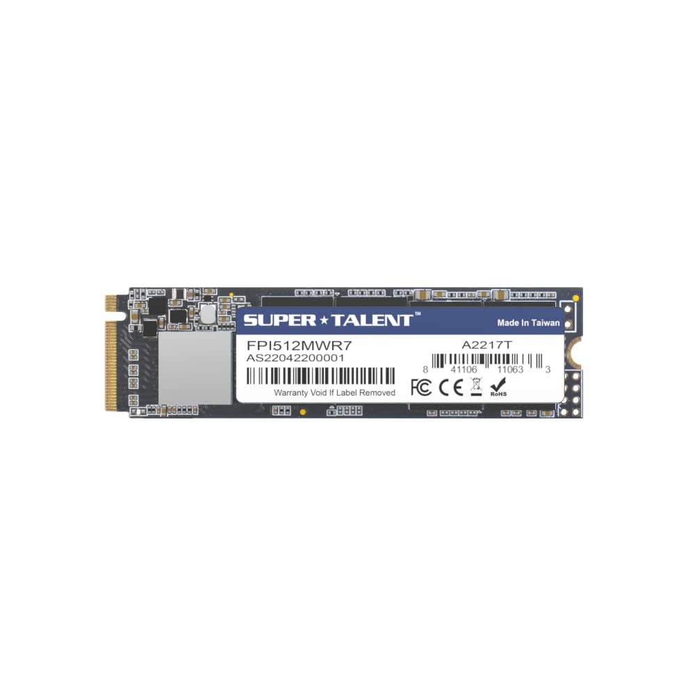 Super Talent M.2 PCIe NVMe EX 512GB FPI512MWR7 PCIe Gen 3X4