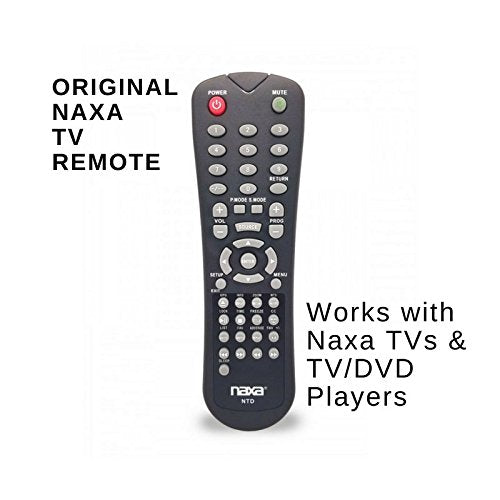 NAXA Original Replacement Remote Control for Naxa NT and NTD Model 12 Volt TVs and TV/DVD Combo Players
