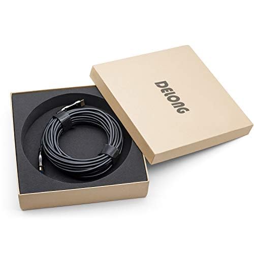 DELONG Fiber HDMI 2.1 Cable 100ft - 8K@60Hz, 4K@120Hz, 48Gbps, eARC Compatible With PS5, Xbox, RTX 3080 3090, Roku, 8K TV - Black