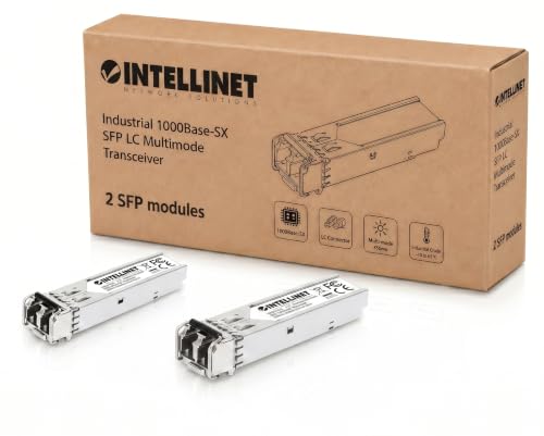 Intellinet Industrial 1000Base-SX SFP LC Multimode Transceiver 850nm, 2 pcs