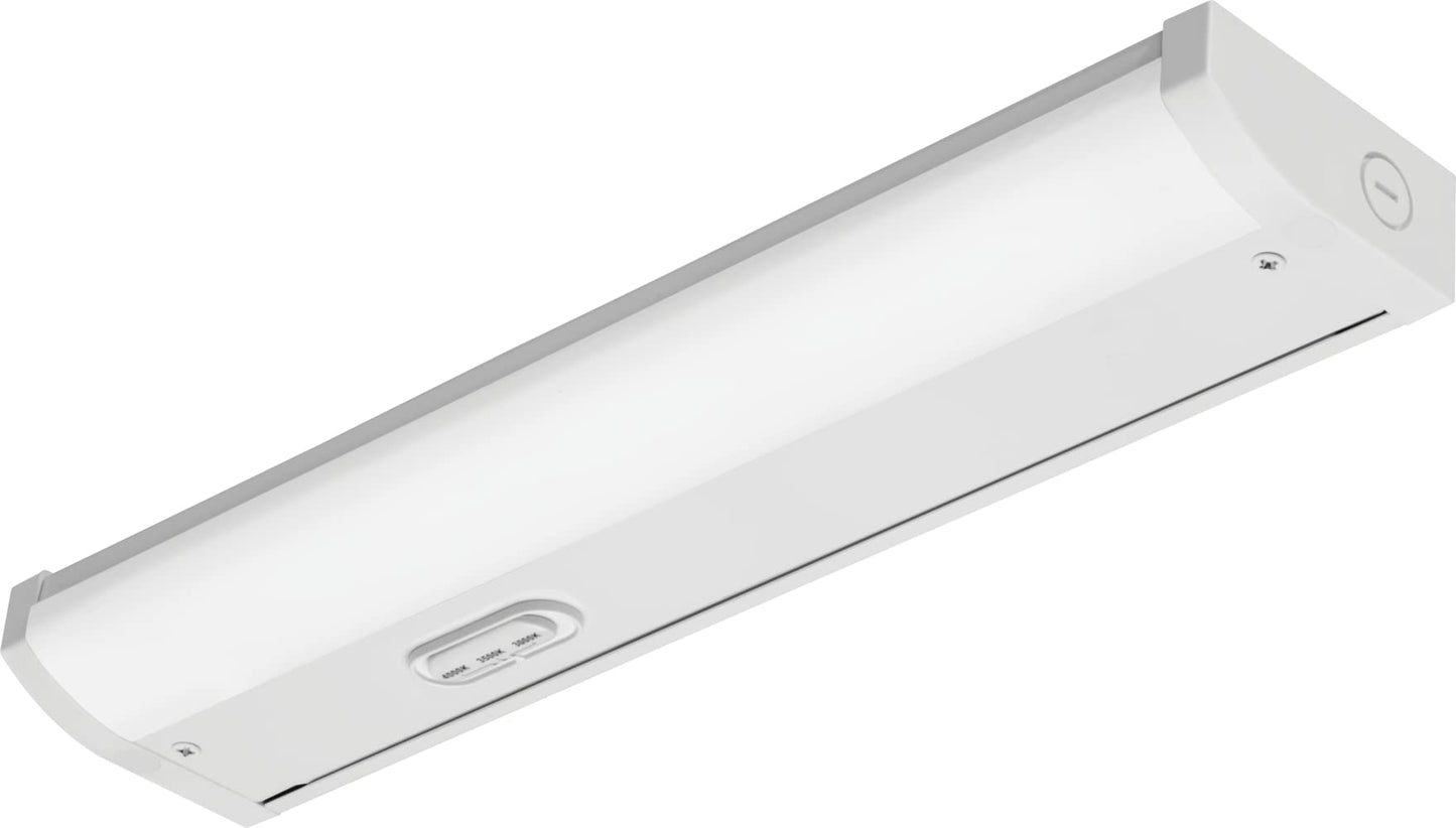 Juno UCES 12 Inch LED Under Cabinet Lighting, LED Kitchen Cabinet Light Fixture Hardwired, Dimmable, Damp Rated, Selectable Warm, Neutral, Cool White