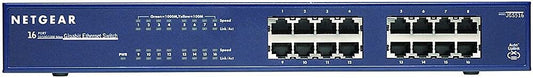 NETGEAR JGS516PE-100NAS 16-Port Gigabit Rackmount Smart Managed Plus Switch, 85w 8xPoE, ProSAFE Lifetime Protection