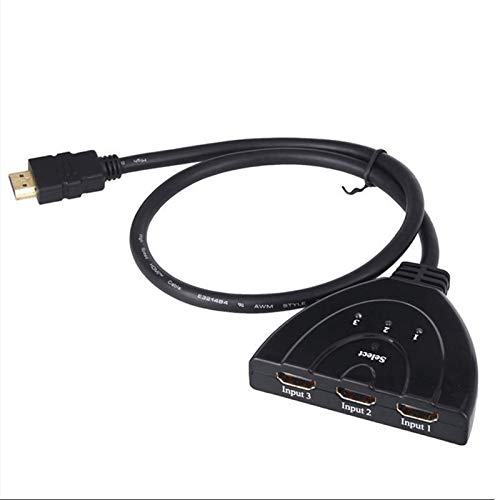 FastSun 3 Port HDMI Splitter Cable 1080P Switch Switcher HUB Adapter for HDTV PS4 Xbox