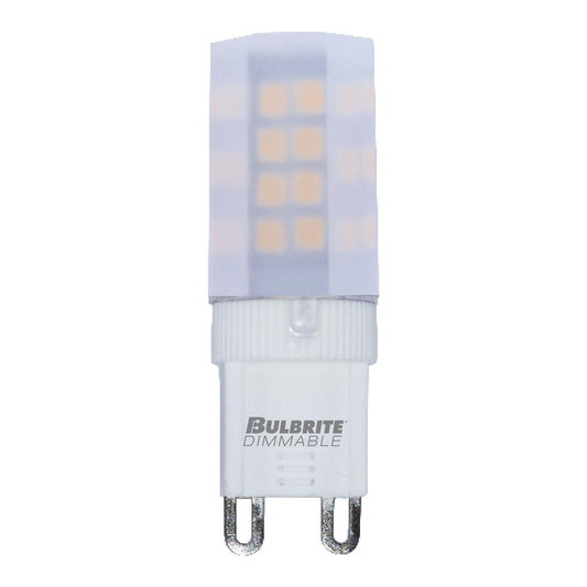Bulbrite LED Mini T6 Dimmable Bi-Pin Base (G9) Light Bulb 40 Watt Equivalent 3000K, Frost 1-Pack