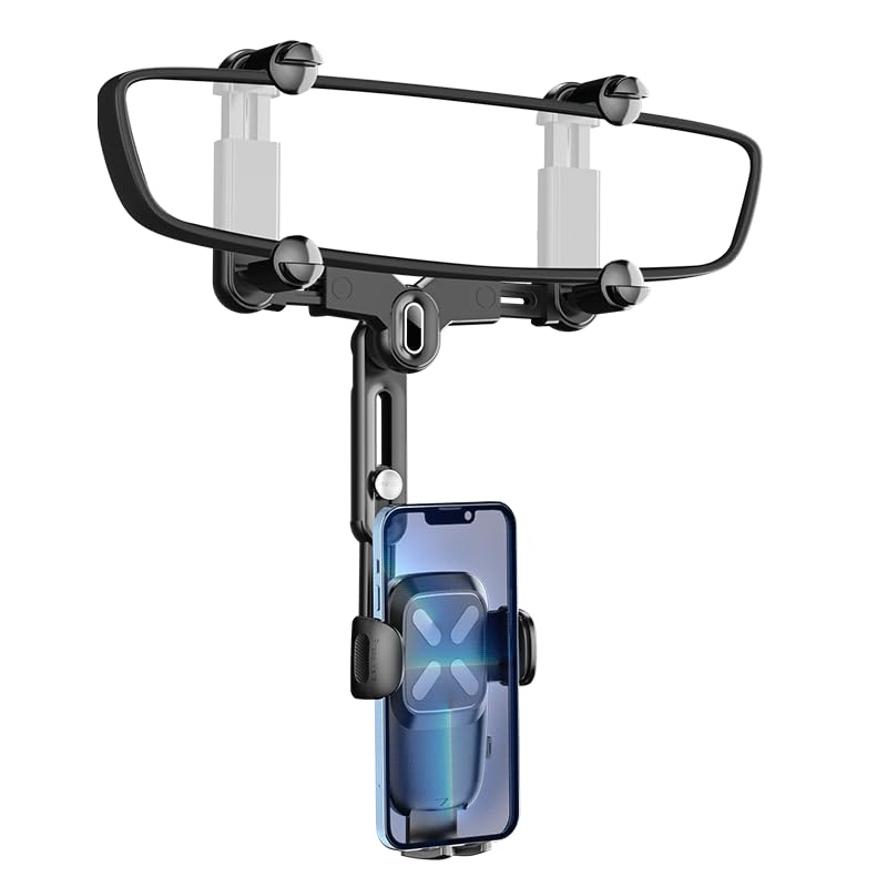 WUITIN Car Phone Mount, 360 Rotatable and Retractable, Anti-Shake Design, Compatible with Samsung, iPhone, Sony