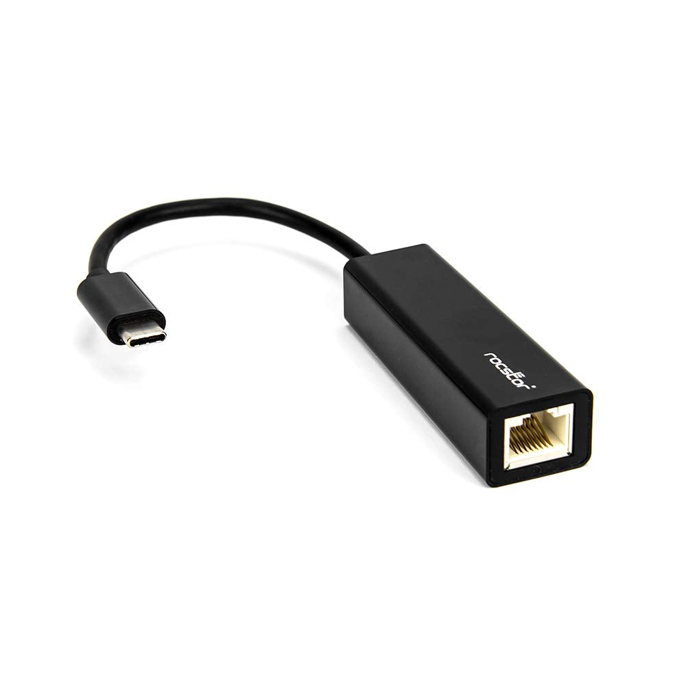 Rocstor Y10A174-B1 Premium USB-C to Gigabit Network Adapter - USB Type-C to Gigabit Ethernet 10/100/1000 Adapter - Compatible with Mac & PC - Plug