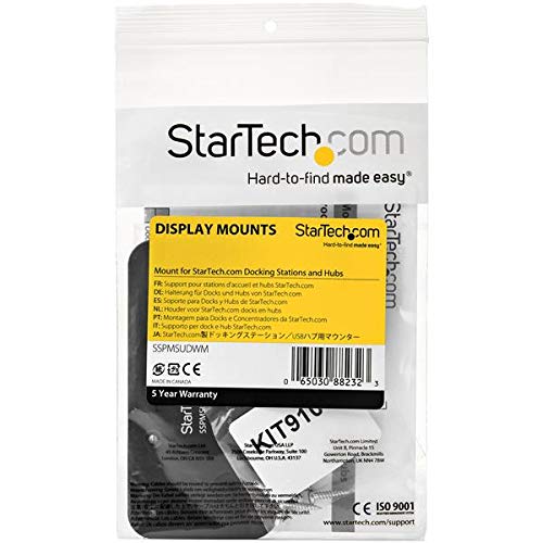 StarTech.com Docking Station Mount - for Compatible StarTech.com Docks/Hubs - Wall Mount or Under-Desk Dock Mount - Steel, TAA (SSPMSUDWM)