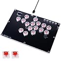 Arcade Stick All-Button Controller L16, Leverless Controller Street Fight with Turbo & SOCD, Arcade Stick Street Fight for PC/PS3/PS4/Steam/Switch