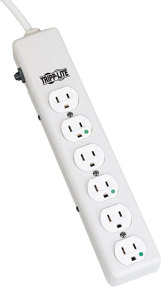 Tripp Lite Safe-IT Medical-Grade Power Strip, 6 Hospital-Grade Outlets, UL 1363 Certified, 1.5 Ft / 0.45M Cord, Life Limited Manufacturer's Warranty