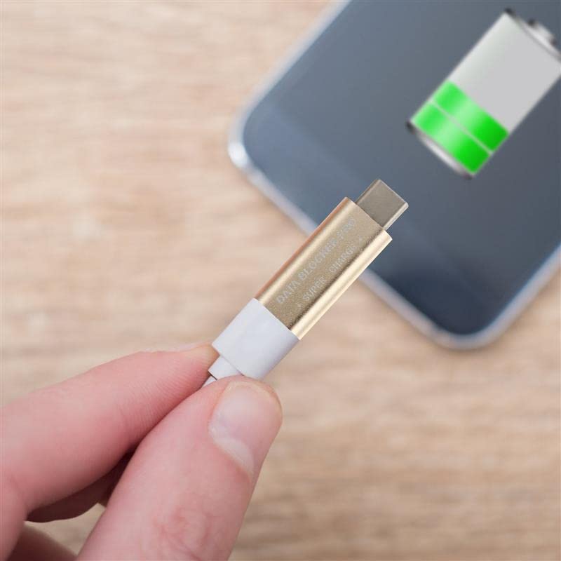 Meenova USB C Data Blocker Pro, USB-C Female to Male Adapter with Smart Chip Security to Protect Against Juice Jacking, Grey
