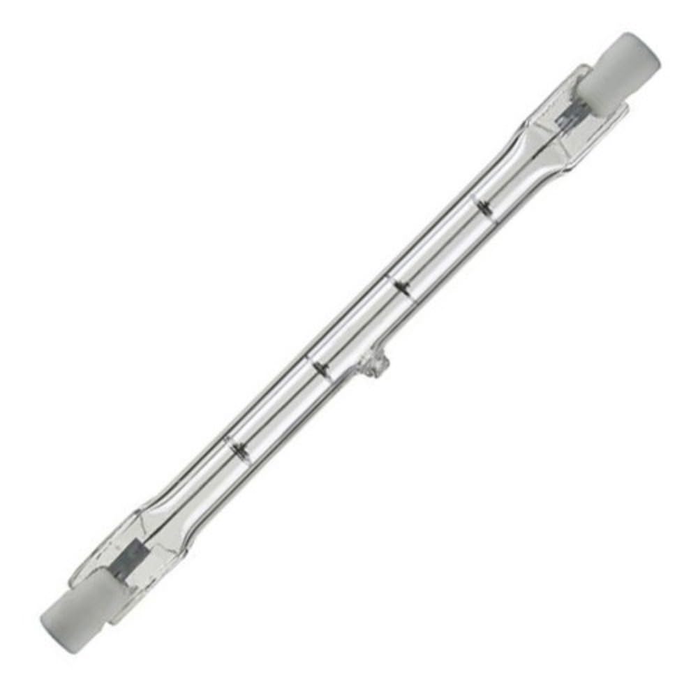 USHIO 1000299 BASE R7S-12, BULB FINISH CLEAR, BURN POSITION H4, COLOR TEMP 3200, EJG, FILAMENT C-8, HALOGEN LIGHT BULB, JP120V-750WC, LIFE 400