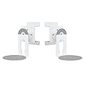 Fbyuitap 2 Pack Metal Wall Mount Compatible with Sonos Era 100, Adjustable Swivel Wall Mount Bracket Speaker Stand, White (White)