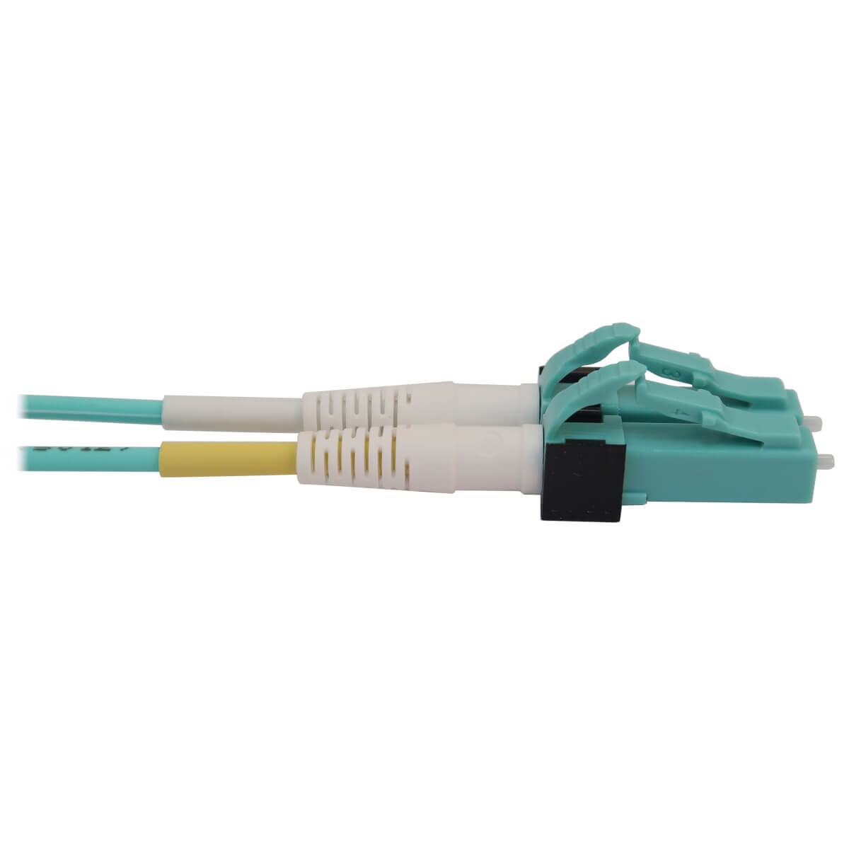 Tripp Lite Switchable Fiber Cable, 400G Duplex Multimode 50/125 OM4 (LC Duplex-PC/LC Duplex-PC), Round LSZH Jacket Aqua, 10 Meters / 32.8 Feet, Lifetime Limited Manufacturer's Warranty (N820X-10M-OM4)