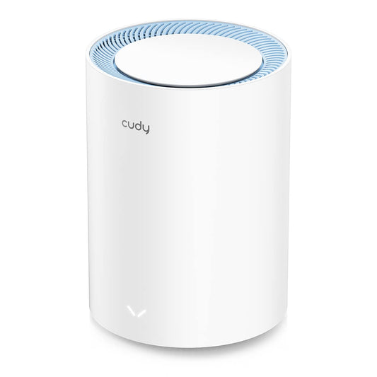 Cudy M1200 1-Pack AC1200 Whole Home Mesh WiFi System, 2.4GHz 5GHz Dual Band WiFi Router, Range Extender and Router, VPN, IPv6, DDNS