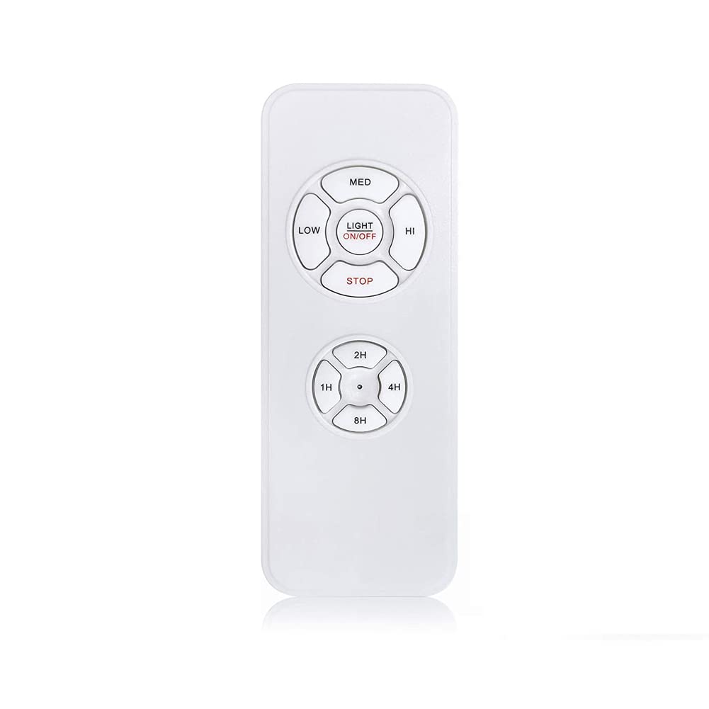 LUOLAX 3-in-1 Ceiling Fan Light Timing & Speed Remote, 5 Blade Stainless Steel Ceiling Fan, Bluetooth Enabled, White