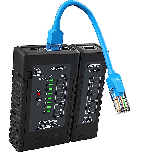 YILTION NF-468CS Network Cable Tester Telephone & Continuity Tester Ethernet Cable Mapper for RJ45/RJ11/RJ12/CAT5/CAT6/POE Test UTP/STP Network Test