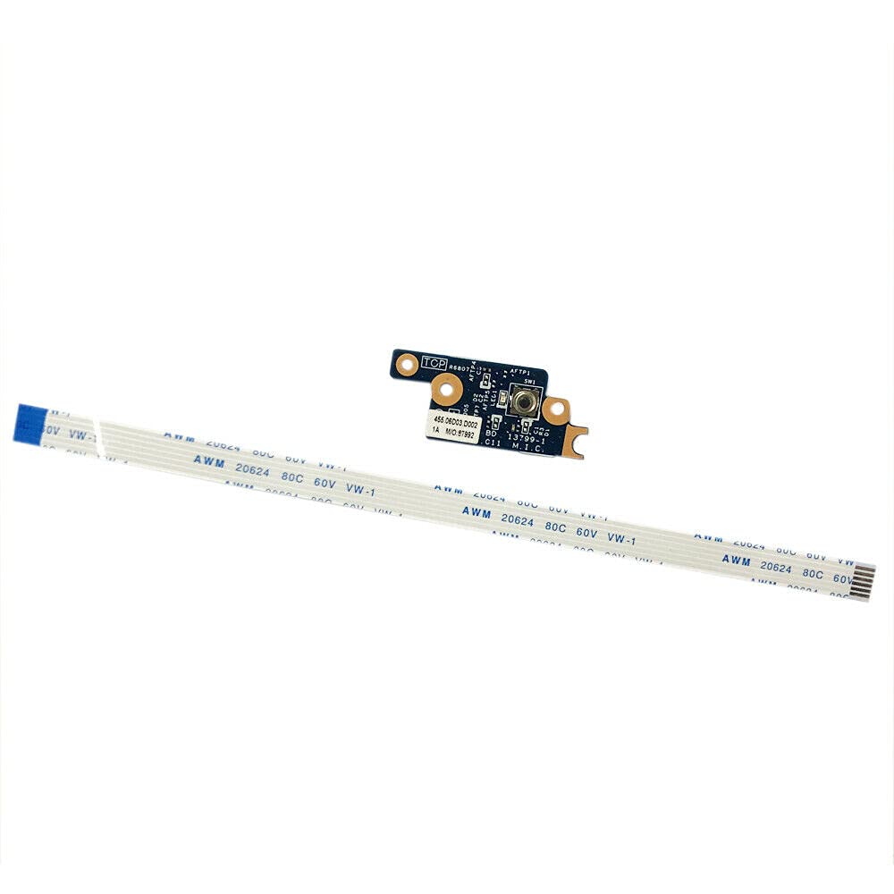 Power Switch on Off Button Board with Cable Replacement for Lenovo ThinkPad W550S W550 T550 T560 T570 P50S 00JT432 48.4AO09.011 SC50G56891 Power