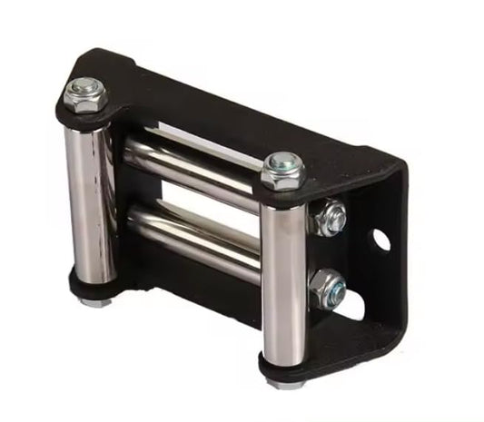 HLMOptimo 4-7/8 inch Winch Roller Fairlead 4 Way 4-7/8” Universal Mount Cable Guide Heavy Duty Nut Disassembly ATV UTV 2000-3500 LBS