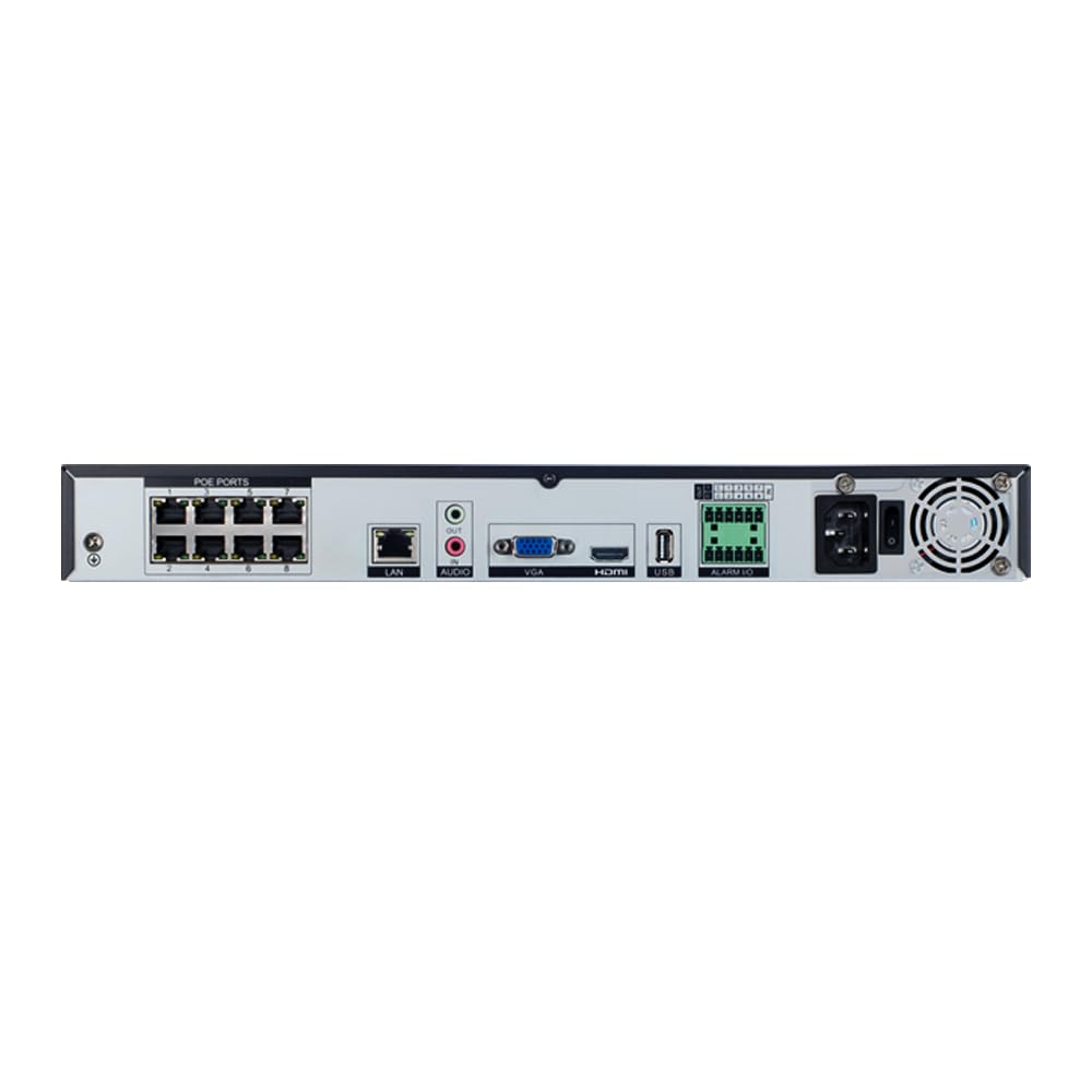 GW Security 12MP 4K 8 Channel NVR TAA & NDAA Compliant Network Video Recorder with Free Mobile App, 24TB Storage Capacity, No Monthly Fees (GW6808NP)