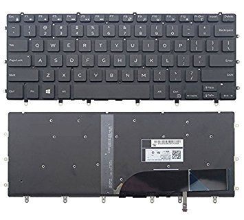 New US Black Backlit English Laptop Keyboard (Without Frame) Replacement for Dell Precision 5520 M5520 Light Backlight