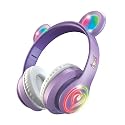 Care Bears Wireless LED Headphones with Light-Up Ears, Bluetooth Headphones for Kids, Adjustable Headband, Multicolor Lights, Hands-Free Calls