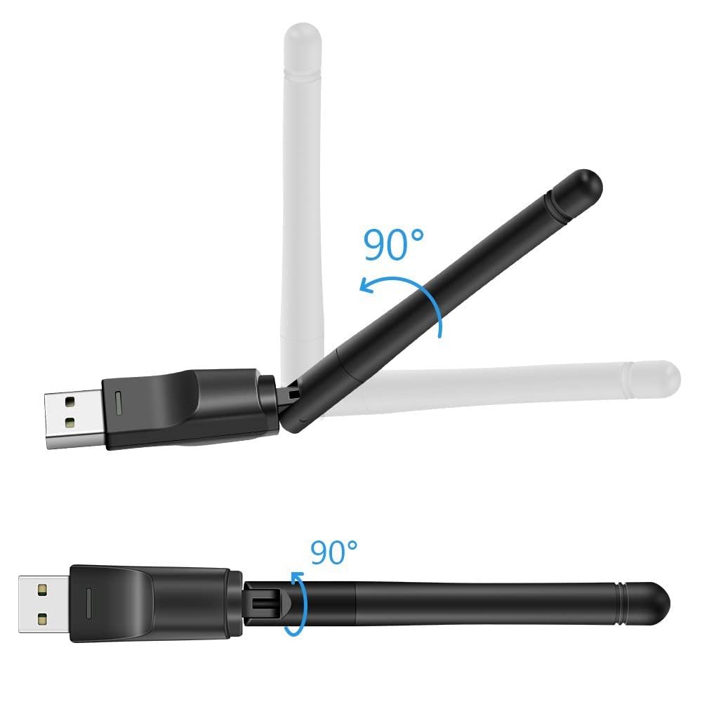 150Mbps USB WiFi Adapter for Raspberry Pi/Pi 2 3 4 Zero, LOTEKOO RT5370 Chip Wireless Network Card Adapter for Desktop Laptop Windows, MAC OS, Linux