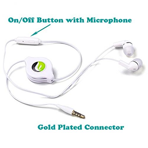 Retractable Earphones Headphones Hands-Free Headset for V60, V50S, V50 ThinQ 5G - 3.5mm w Mic Earbuds Earpieces Microphone Compatible with LG V60…