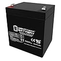 Mighty Max Battery ML5-12 - 12 Volt 5 AH, F1 Terminal, Rechargeable SLA AGM Battery