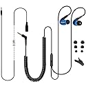 Joymiso 16Ft Extra Long Cord Earbuds Headphones for TV PC Laptop with Mic, Volume Control, Spring Coil Wire & Extension Cable, 3.5mm Wired Over Ear…