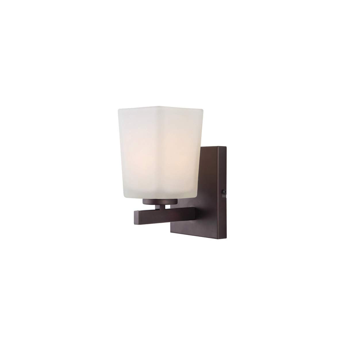 Canarm IVL472A01ORB Ltd Hartley 1 Light Vanity, Oil Rubbed Bronze with Flat Opal Glass