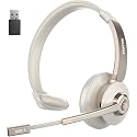 Vonztek Wireless Headset, Trucker Bluetooth Headset with Microphone Noise Canceling & USB Dongle, 5.0 Wireless Headphones with Mic Mute for Cell Phone
