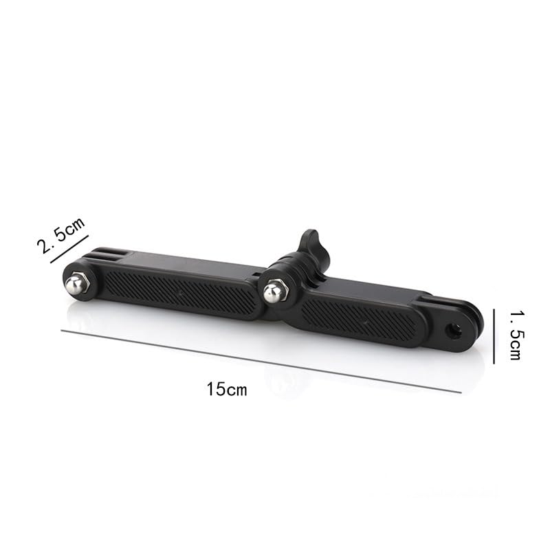 ThtRht 2 Pack Action Camera Curved Extension Arm Adjustable Rotating Camera Mount Joint Adapter for Mobile Phone Chest Strap Harness Mount Head Strap