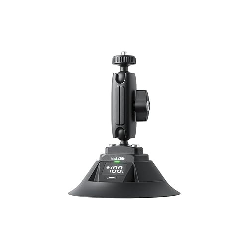 Insta360 Electric Suction Cup Mount - Action Camera Car Mount with Adjustable Double Ball Head for Off-Road Drives, Automatic Suction, Suction