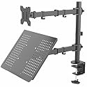 VIVO Black Fully Adjustable 13 to 32 inch Single Computer Monitor and Laptop Desk Mount Combo, Stand with Grommet Option, Fits up to 17 inch Laptops