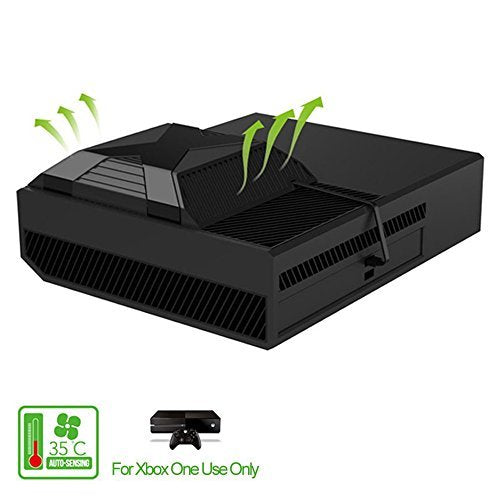 XFUNY® Professional USB Powered 35? Auto-sensing Cooling Fan External Cooler Fan for Microsoft Xbox One Console, Black