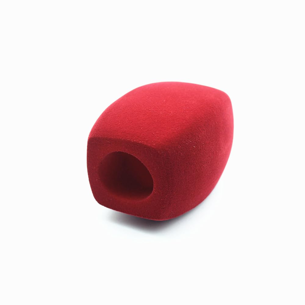 Hxstaald Flocked Mic Foam Windscreen Handheld Microphone Covers Large Mic Foam Pop Filters for TV Interview,radio,media Broadcast Microphones (Square