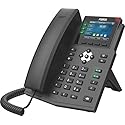 Fanvil X3U Enterprise VoIP Phone, 2.8-Inch Color Display, 6 SIP Lines, Dual-Port Gigabit Ethernet, Power Adapter Not Included