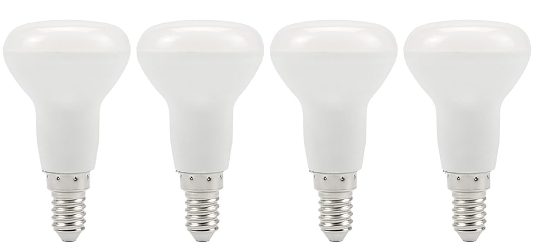 Beriteluce Dimmable LED Flood Light Bulb BR16 R16 5W 50W Equivalent, 500 Lumen, 3000K Warm White, Candelabra Base E12, LED Mushroom Light Bulb, 4-Pack