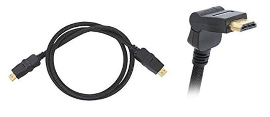 Pyle PHDMRT6 Horizontal Swivel HDMI Cable with Heavy Duty Fiber Shielding (6 feet, Black)